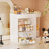 Organizer Maya clear casket for cosmetics and jewelry 4 drawers rotating lid elegant design