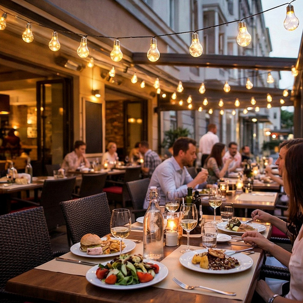 Lampki imprezowe na ogród balkon 50LED 7,5m girlanda świetlna łańcuch
