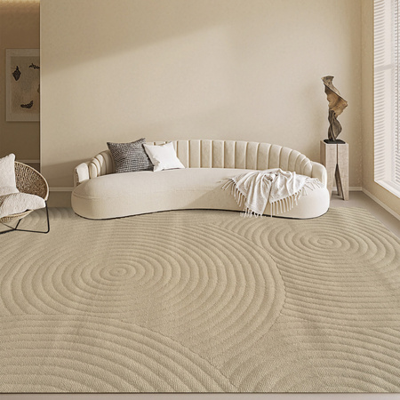 Dywan 140x200 do salonu pętelkowy duży japandi nowoczesny ciężki gruby POLO - Raining Camel (Bezowy)