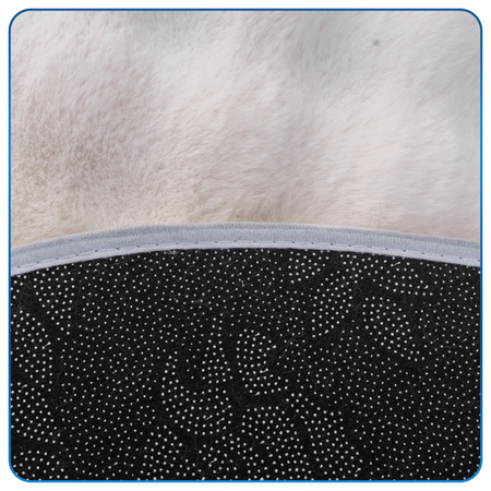 Dywan okrągły Rabbit Bubble 120 cm - miękki puszysty dywan do salonu i sypialni - biały