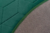 STRADO round Rabbit 3D plush soft like rabbit anti-slip carpet 160 BottleGreen