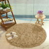 Shaggy Strado round carpet 300x300 CappuccinoCamel (Light brown)