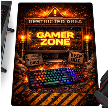 Dywan gamingowy 120x170 dla gracza mata pod fotel antypoślizgowy Restricted