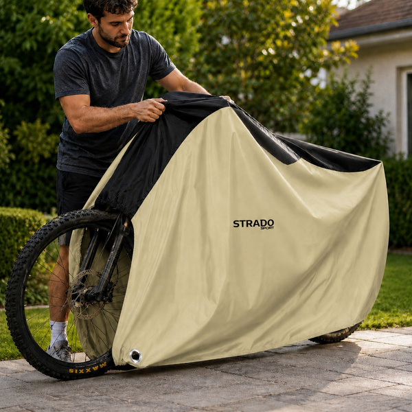  Pokrowiec Na Rower Wodoodporny Motor Skuter 110x200x70cm XXL, beżowy