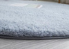 Dywan Okrągły Alpaca antypoślizgowy nowoczesny miękki pluszowy 90x90, srebrny