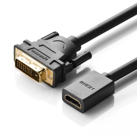 Adapter DVI do HDMI UGREEN 20118, 15cm (Czarny)