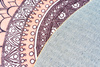 NOVO Strado round rug modern beige torte pattern for living room Aztec 200x200 cm
