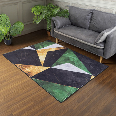 Dywan NOVO Strado nowoczesny do salonu marmurowy wzór velvet Zielony Marmur 120x170 cm