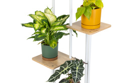 Kwietnik metalowy na kwiaty stojący wysoki 5 poziomów duży 106cm XL Palace, biały