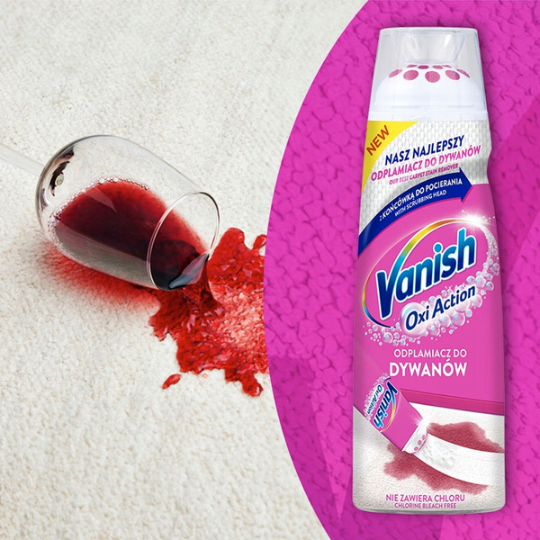 Vanish Oxi Action odplamiacz do dywanów z dozownikiem szczoteczką 195ml