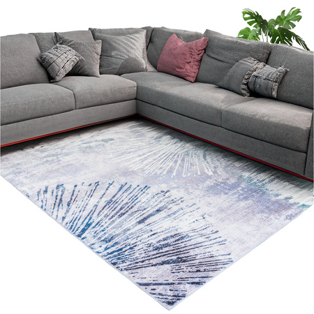 Dywan NOVO Strado nowoczesny do salonu delikatny szary wzór velvet Szary Błysk	160x200 cm