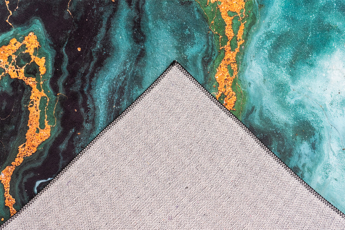NOVO Strado modern carpet for living room marble pattern velvet Malachite 200x300 cm