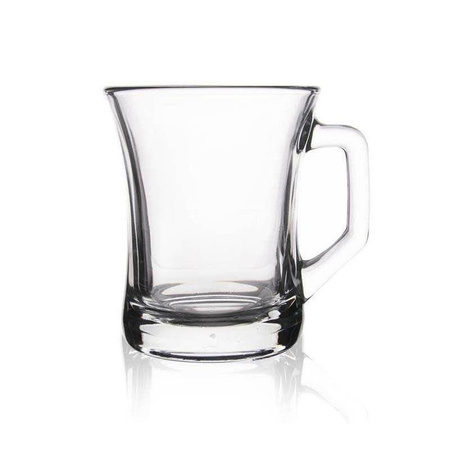Szklanki do napojów z uchem kubki szklane 200 ml zestaw 6 szt.