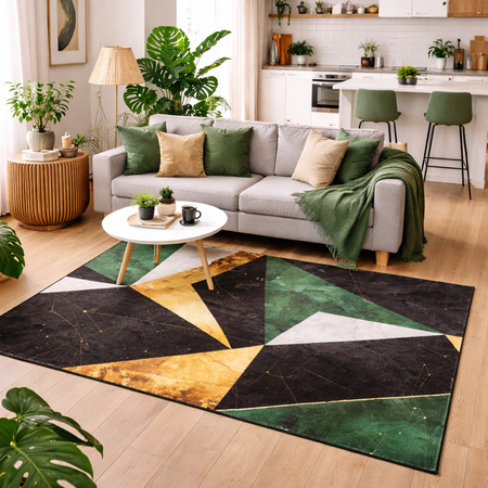 NOVO Strado modern carpet for living room marble pattern velvet Green Marble 120x170 cm
