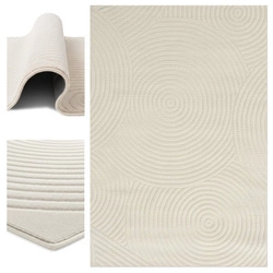 Dywan 140x200 do salonu pętelkowy duży japandi nowoczesny ciężki gruby POLO - Raining Grey (Szary)