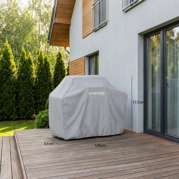 Strado Pokrowiec na Grill 145x61x117 - Silver