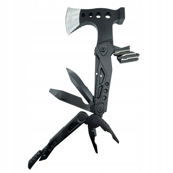 Reliable survival kit 18in1 STRADO compact military tactical multitool XXL for the traveler