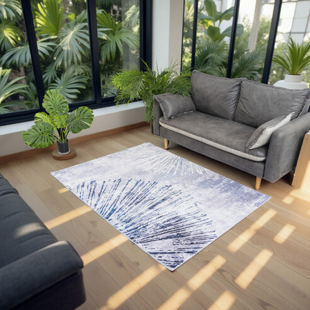 Dywan NOVO Strado nowoczesny do salonu delikatny szary wzór velvet Szary Błysk 120x170 cm