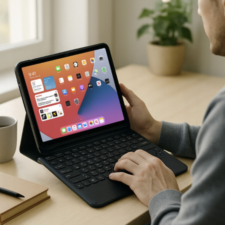 Etui z magnetyczną klawiaturą Bluetooth do Lenovo Idea Tab Pro 12.7 (Czarne)