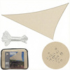 Żagiel przeciwsłoneczny szary trójkątny 3,6m ochrona UV wodoodporny +lina