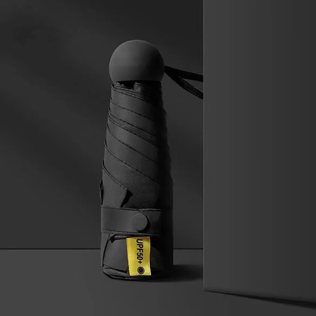 PARASOLKA kieszonkowa składana automatyczna pokrowiec lekka męska damska, czarna