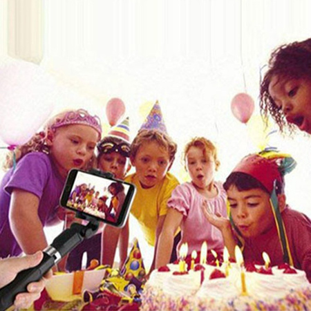 Kijek selfie stick ze statywem rozkładany tripod pilot wyzwalacz BL L01, czarny