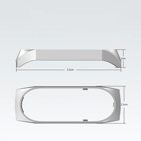 Opaska pasek stalowy do Xiaomi Mi Band 5 (Srebrny)