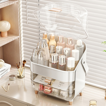 LUNA jewelry and cosmetics casket organizer with drawers and display case decorative for dressing table