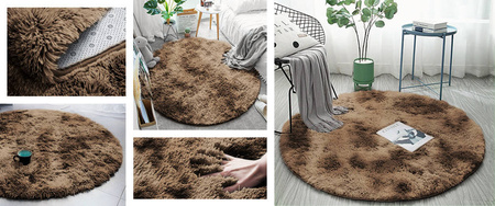 Shaggy Ombre Strado Round Carpet 200x200 OmbreCoffee (Brown)