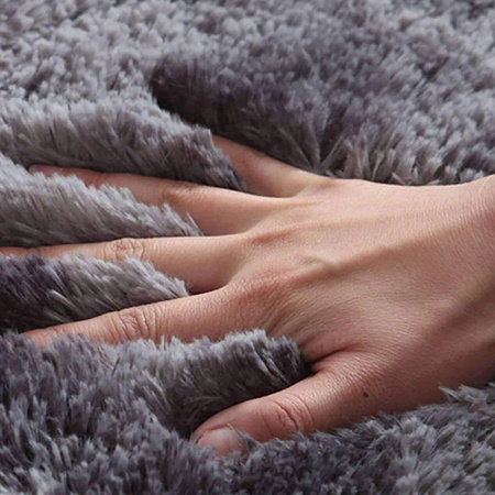 Miękki dywan Ombre Shaggy Strado 200x300 cm ciemnoszary wygodny do salonu i sypialni
