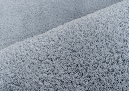 Dywan Okrągły Alpaca antypoślizgowy miękki nowoczesny salon 180x180, srebrny