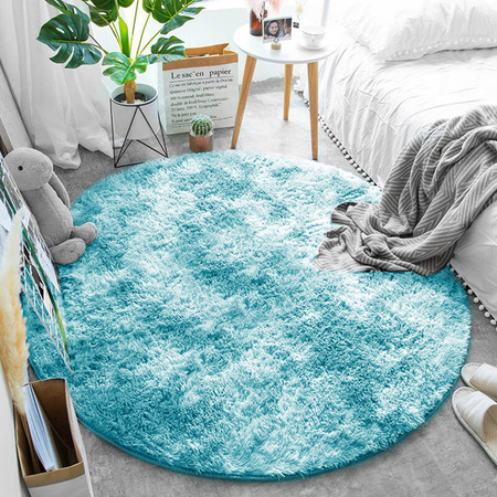 Shaggy Ombre Strado Round Carpet 80x80 OmbreBlue (Light Blue)