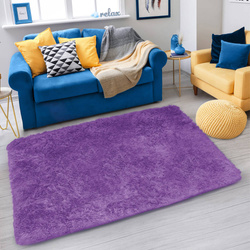 Shaggy Strado room rug 100x150 PurpleFlower (Light purple)