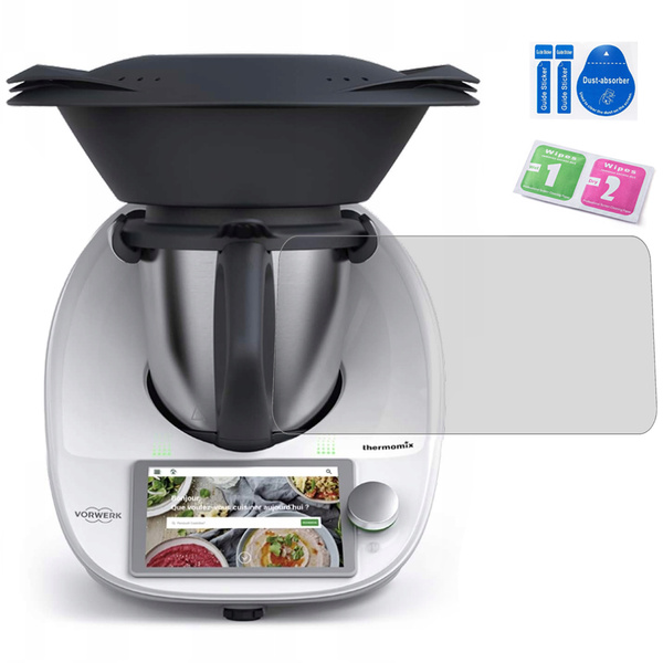 Szkło hartowane do Thermomix TM6 zestaw - ochrona ekranu 9H, pełne pokrycie, oleofobowe