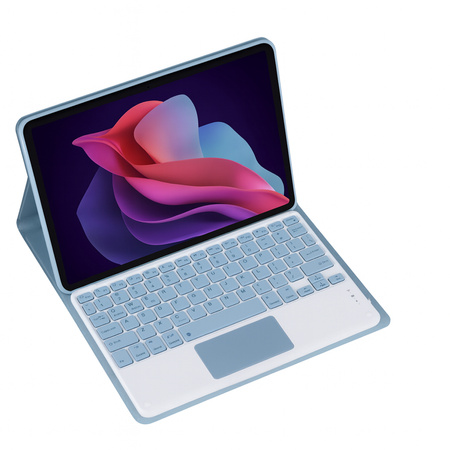 Etui z magnetyczną klawiaturą Bluetooth do Lenovo Idea Tab Pro 12.7 (Niebieskie)