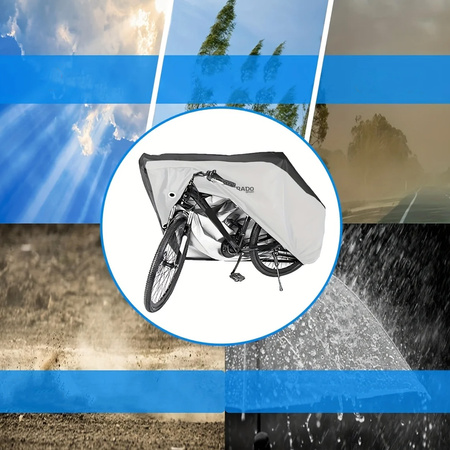 Duży Pokrowiec Na Rower Wodoodporny Motor Skuter 110x200x70cm XXL Ściągacz, biały