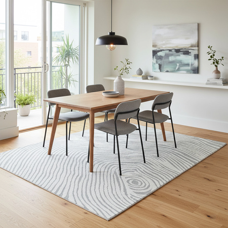 Dywan 140x200 do salonu pętelkowy duży japandi nowoczesny ciężki gruby POLO - Cloud (Szary)