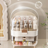 Large set of 3 ARIA acrylic cosmetic organizers with drawers multi-level white design