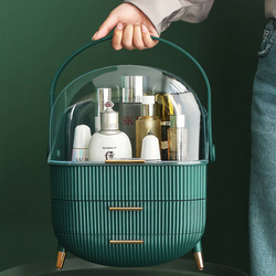 Casket organizer trunk for cosmetics jewelry (Bottle Green)