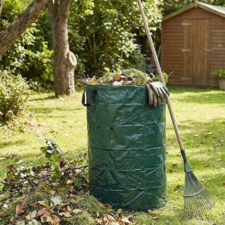 Worek kosz ogrodowy z uchwytami mocny na odpady liście trawę gałęzie 235L