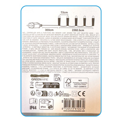 Lampki choinkowe 320 LED białe ciepłe wewnętrzne zewnętrzne 27m Timer IP44, biały