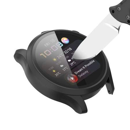 Etui obudowa 2w1 ze szkłem do Huawei Watch GT 2 PRO (Czarne)