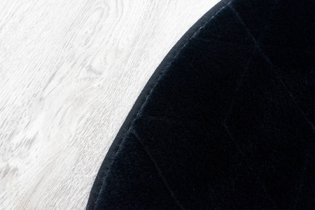 Dywan okrągły Rabbit 3D pluszowy miękki jedwabisty futro królika 160, czarny