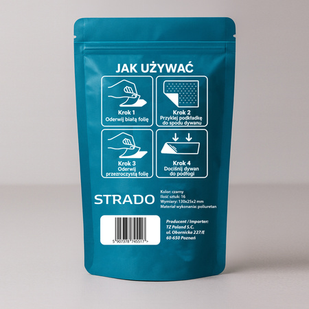 16X PODKŁADKI NAKLEJKI antypoślizgowe pod dywan wykładzinę nakładki zestaw