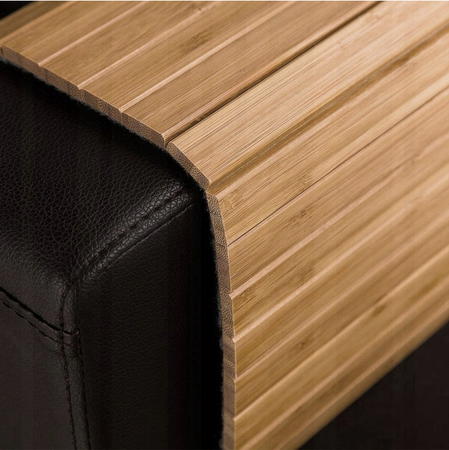 Podłokietnik na sofę kanapę podkładka nakładka elastyczna taca bambusowa (Jasny brąz)