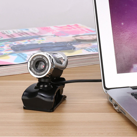 Kamera internetowa WebCam A859 Czarna z mikrofonem – kompaktowa kamera do komputera i laptopa