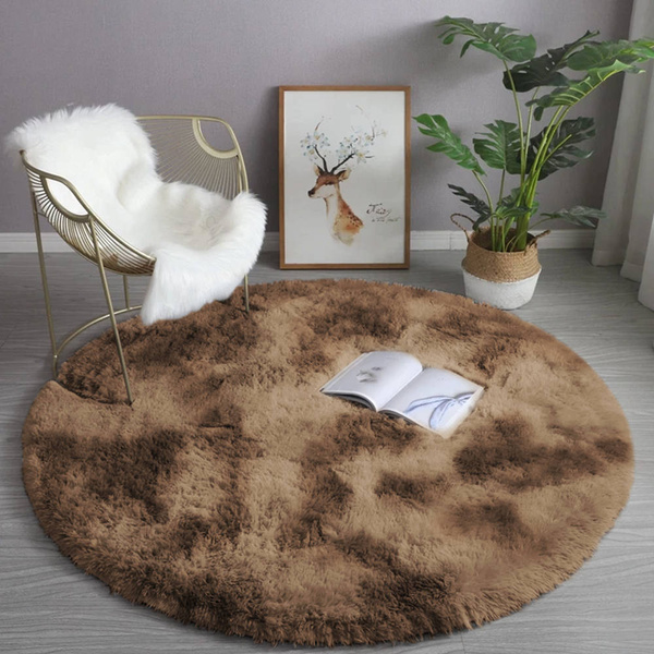 Shaggy Ombre Strado Round Carpet 200x200 OmbreCoffee (Brown)