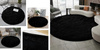 Shaggy Strado 200x200 BlackSky round carpet (Black)