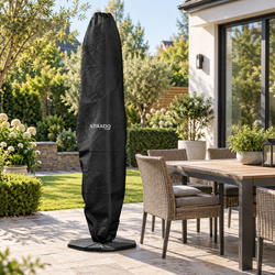Pokrowiec na parasol ogrodowy 265x70 cm wodoodporny czarny