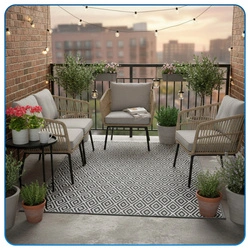 Dywan zewnętrzny 120x170 cm tarasowy wodoodporny na taras balkon do ogrodu